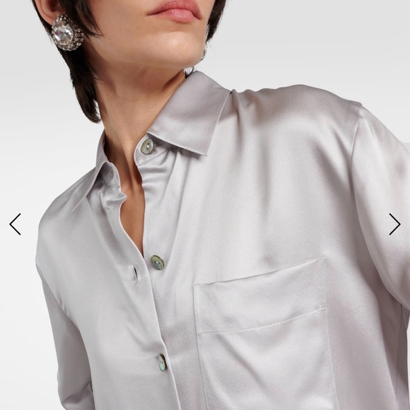 Vince Silk button up shirt gray size XXS - Picture 3 of 16